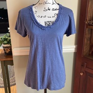Eddie Bauer blue v-neck tee
